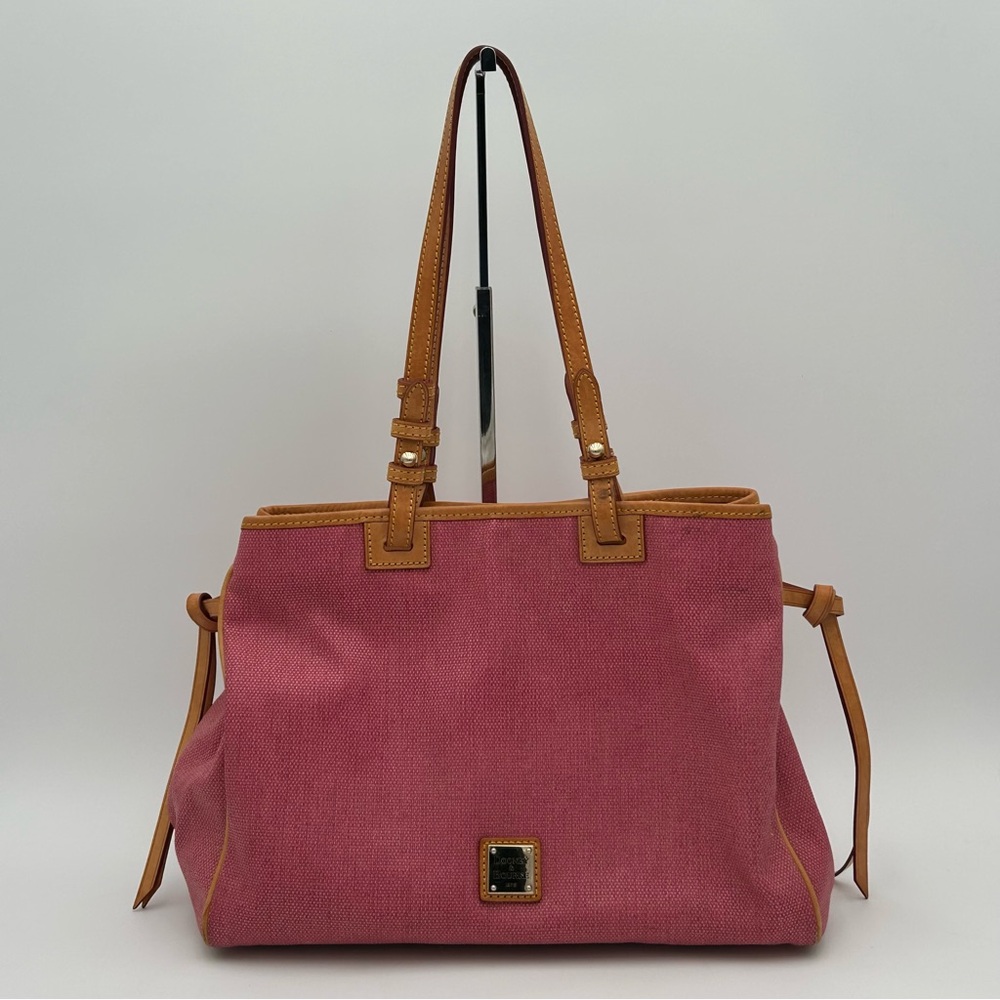 Dooney & Bourke Washed Red with Tan Accents Tote Purse